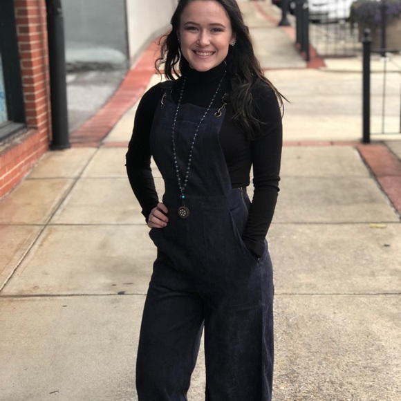 NWT Navy Corduroy Overalls - Picture 4 of 5